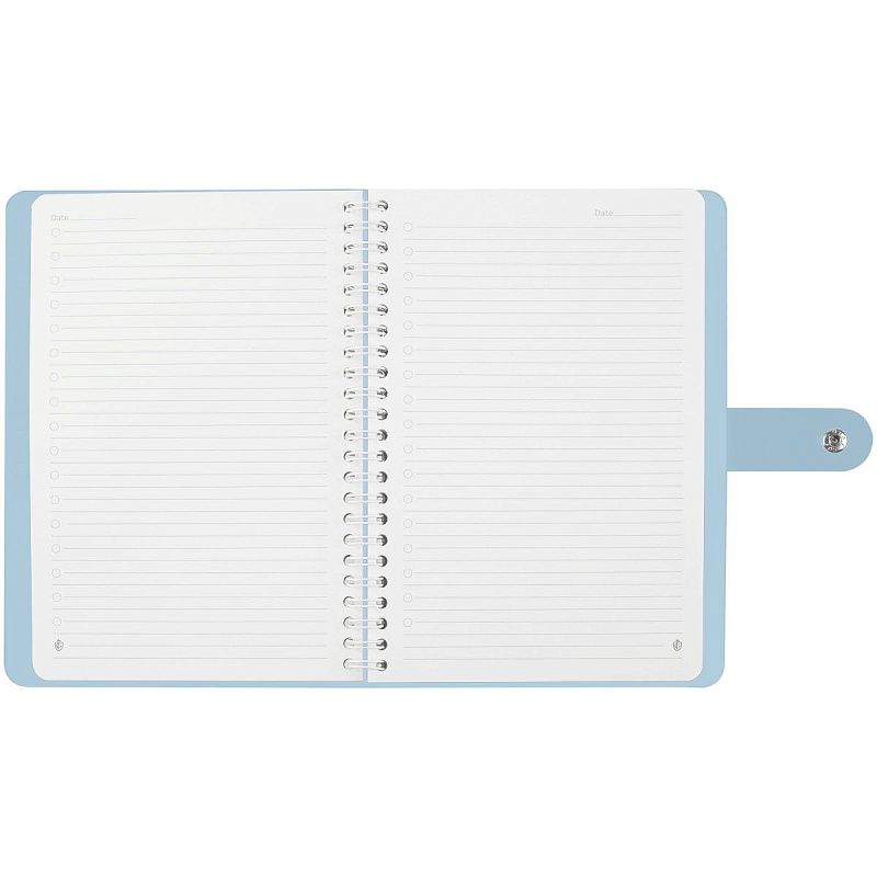 Записная книжка А5 96л. ЛАЙТ, кожзам, скрытый гребень, Greenwich Line "Pastel. Blue", блок в линию