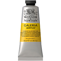 Краска акриловая художественная Winsor&Newton "Galeria", 60мл, туба, насыщенно-желтый кадмий