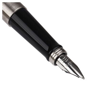 Набор Parker "Jotter Stainless Steel CT": ручка шариковая 1,0мм синяя и ручка перьевая 1,0мм синяя, подарочная упаковка 