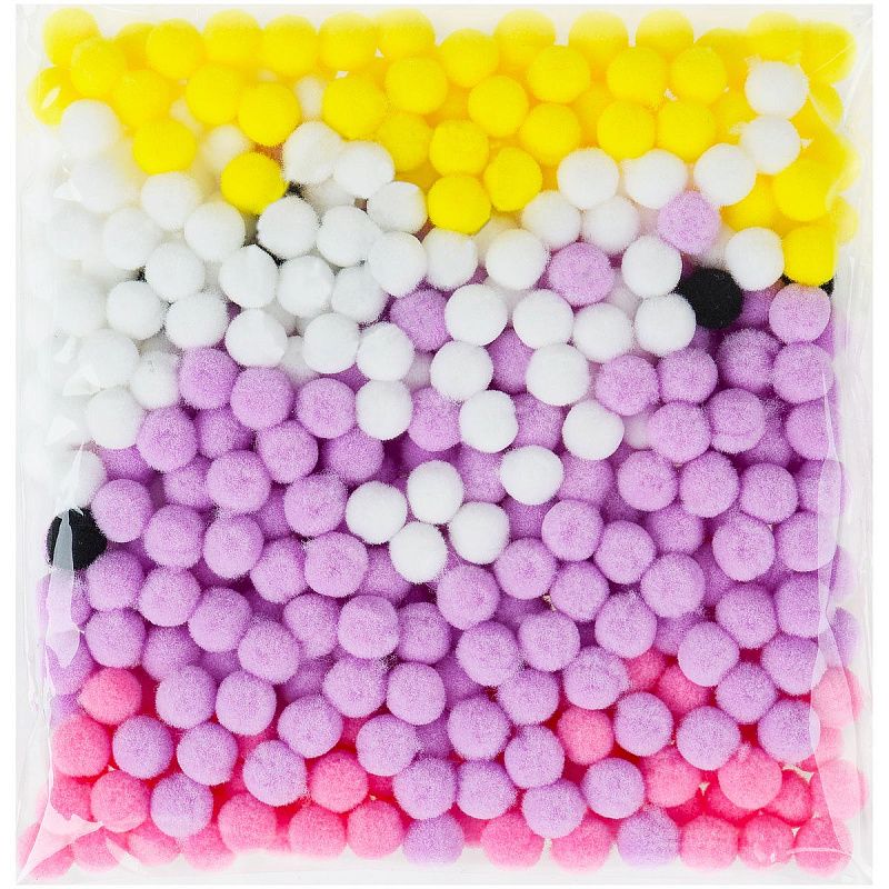 Аппликация помпонами ТРИ СОВЫ "Единорог", 20*20см на подрамнике, картонная коробка