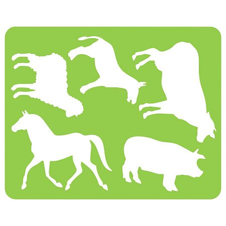 Трафарет-раскраска контурный, СТАММ "Домашние животные", пакет, европодвес
