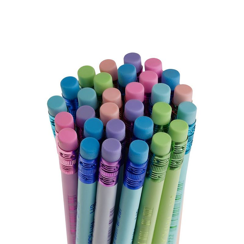 Карандаш ч/г MESHU "Motivation", HB, заточен., с печатью, с ластиком, ассорти, туба 