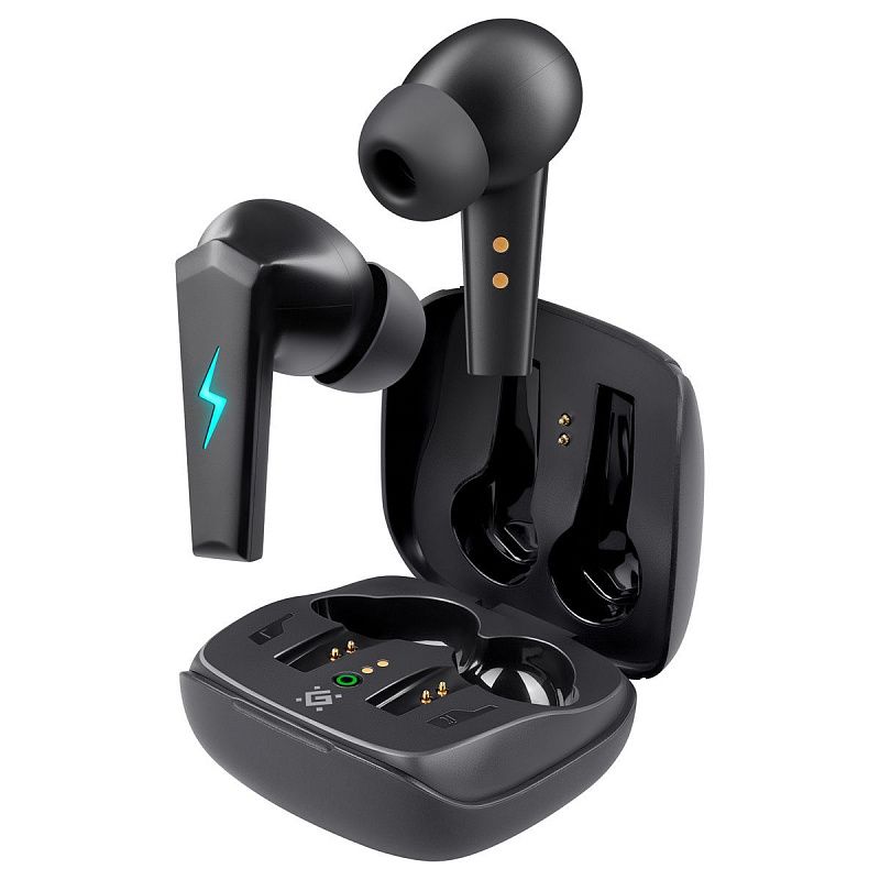 Наушники с микрофоном беспроводные Defender CyberDots 280, Bluetooth, разъем Type-C, черный