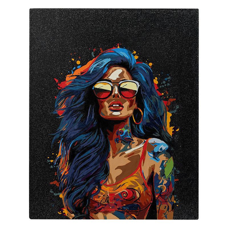 Картина по номерам на холсте с глиттером ТРИ СОВЫ "Драйв", 40*50, с акриловыми красками и кистями