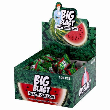 Жевательная резинка BIGBLAST со вкусом Арбуза, 100 шт по 4 г в шоубоксе, ТУРЦИЯ, УТ-00002282