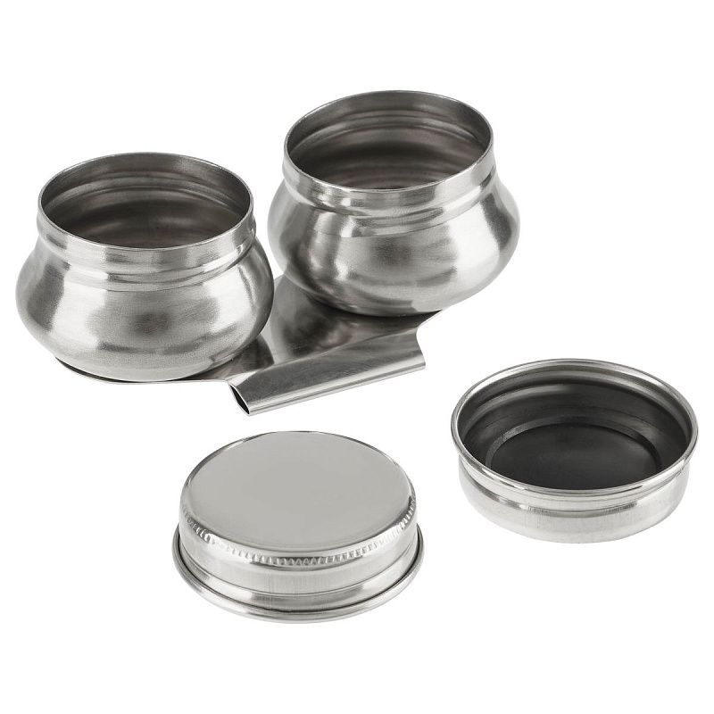 Масленка металлическая двойная с крышкой Гамма "Студия"