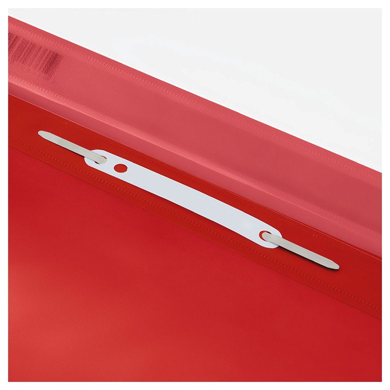 Папка-скоросшиватель пластик. перф. СТАММ А4, 160мкм, красная с прозр. верхом 