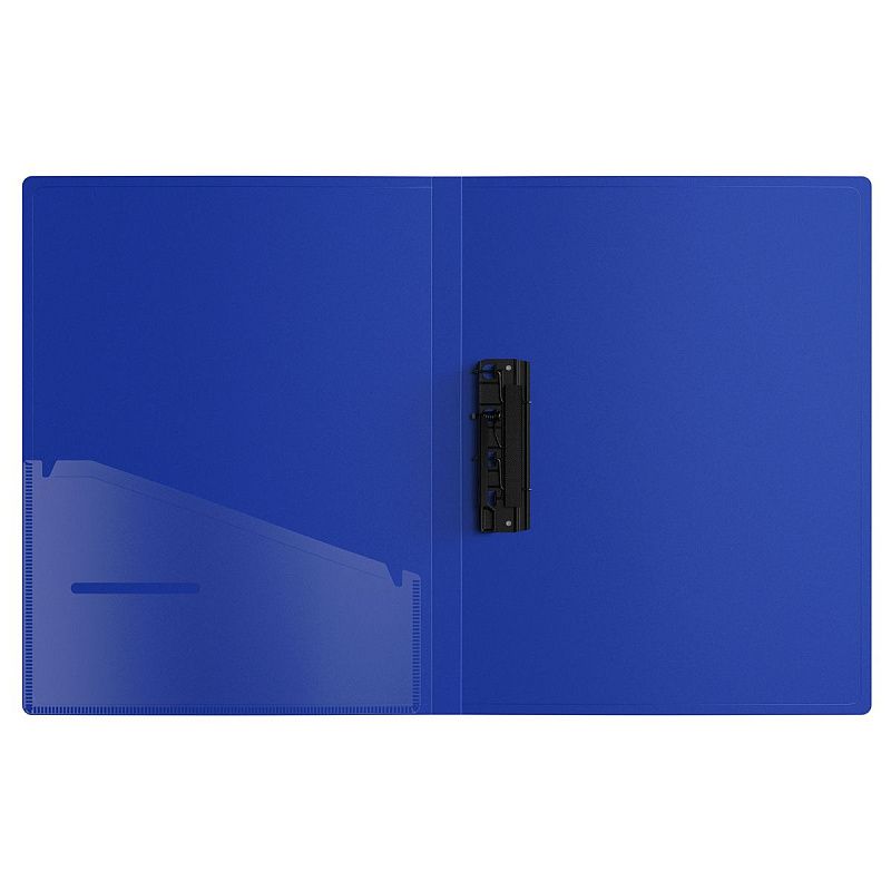 Папка с зажимом Berlingo "Your Way" А4, 17мм, 600мкм, синяя, с внутр. карманом 