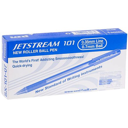 Ручка шариковая Uni "Jetstream SX-101-07" синяя, 0,7мм, грип 
