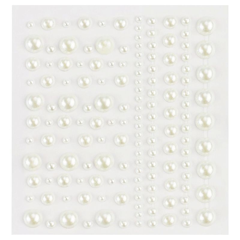 Наклейки-стразы MESHU "Pearls", 16*10,5см