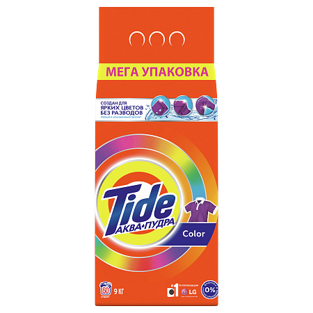 Порошок для машинной стирки Tide "Color", 9кг 