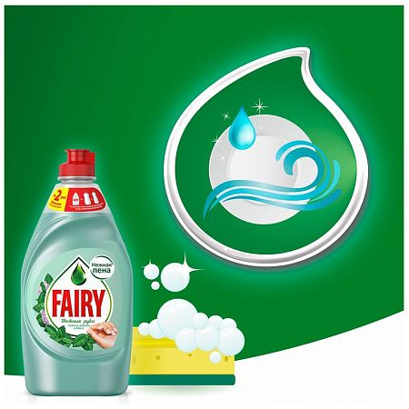 Средство для мытья посуды Fairy "Нежные руки. Чайное дерево и мята", 450мл 