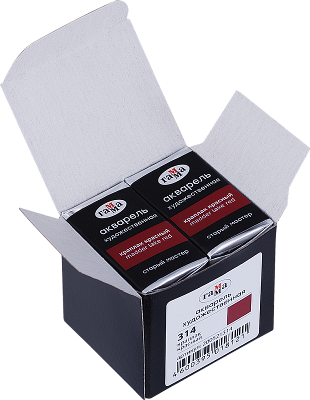 Акварель художественная Гамма "Старый Мастер" краплак красный, 2,6мл, кювета