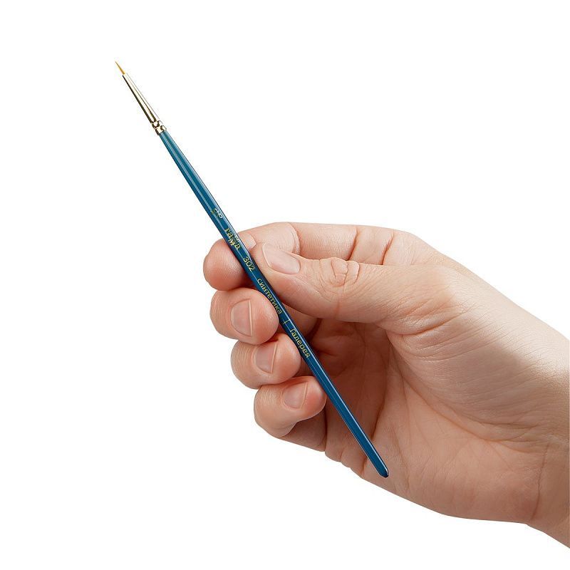 Кисть художественная синтетика Гамма "Галерея", круглая №10/0, короткая ручка