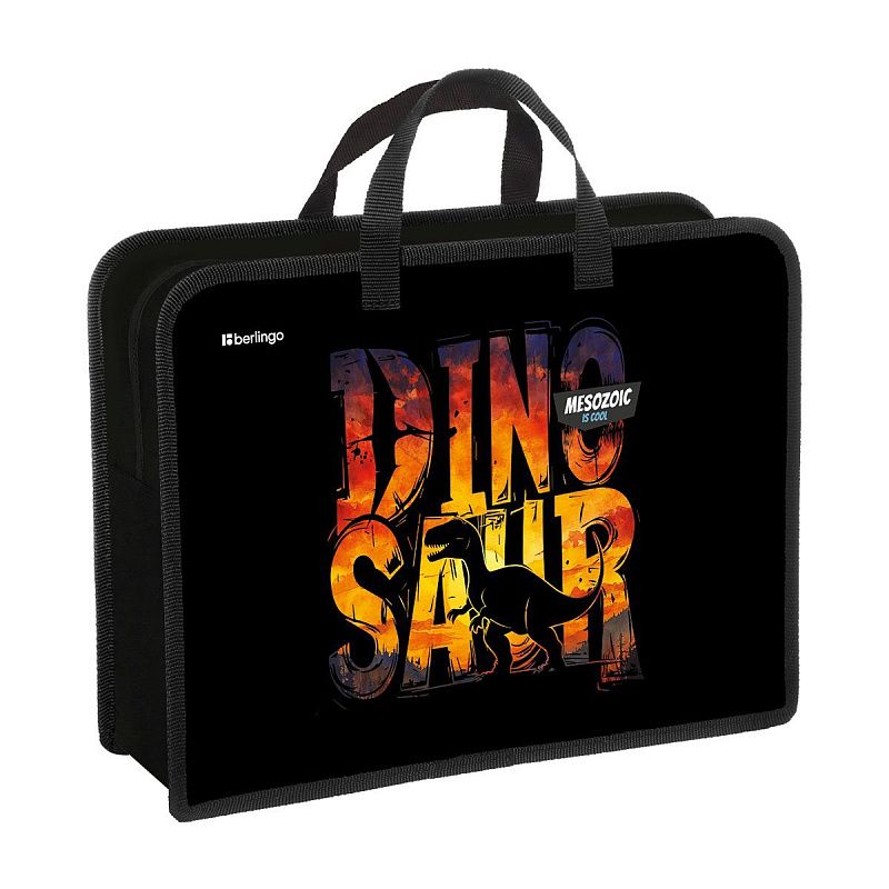 Папка с ручками 1 отделение, А4 Berlingo "Where is everyone?", 340*245*100мм, пластик, на молнии