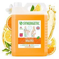 Мыло жидкое 5 л SYNERGETIC "Фруктовый микс", гипоаллергенное, биоразлагаемое, 105502 