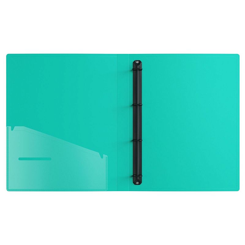 Папка на 4 кольцах Berlingo "Your Way", А4, 24мм, 600мкм, мятная, D-кольца, с внутр. карманом 