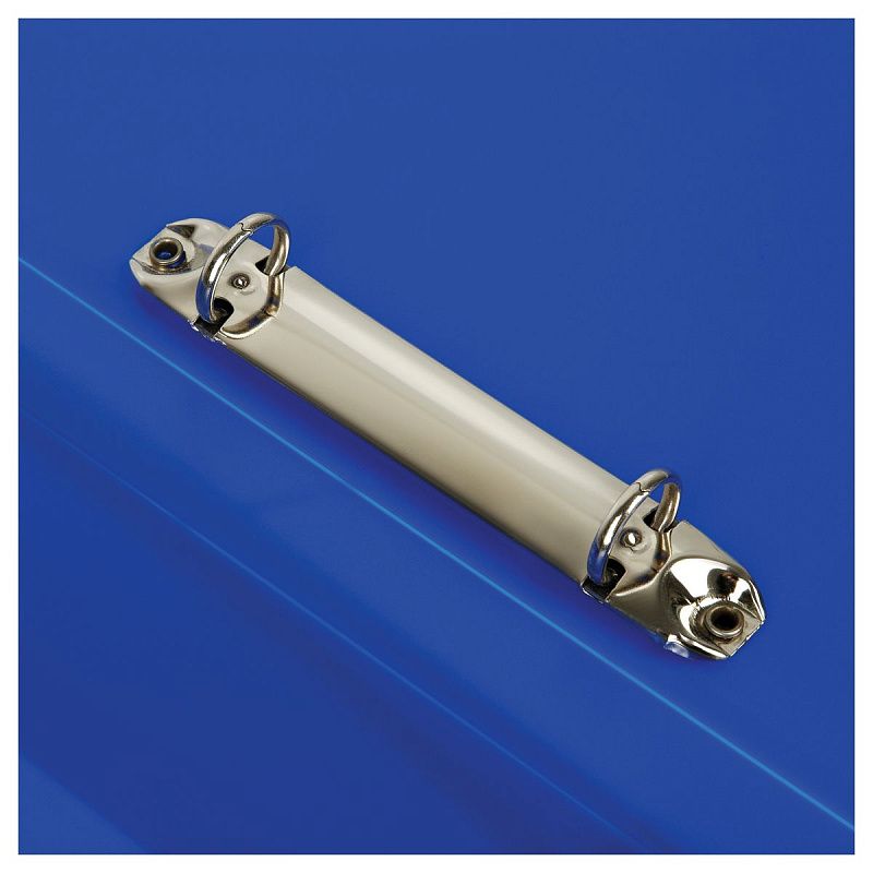 Папка на 2 кольцах СТАММ "Стандарт" А4, 25мм, 700мкм, пластик, синяя 