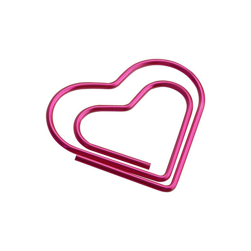 Скрепки фигурные 25мм, MESHU "Little Hearts", 30шт., пакет с замком зип лок, европодвес