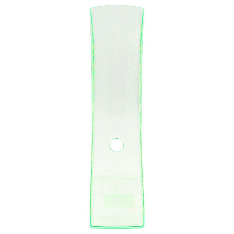 Лоток для бумаг вертикальный СТАММ "Вега", тонированный неоновый зеленый, ширина 90мм