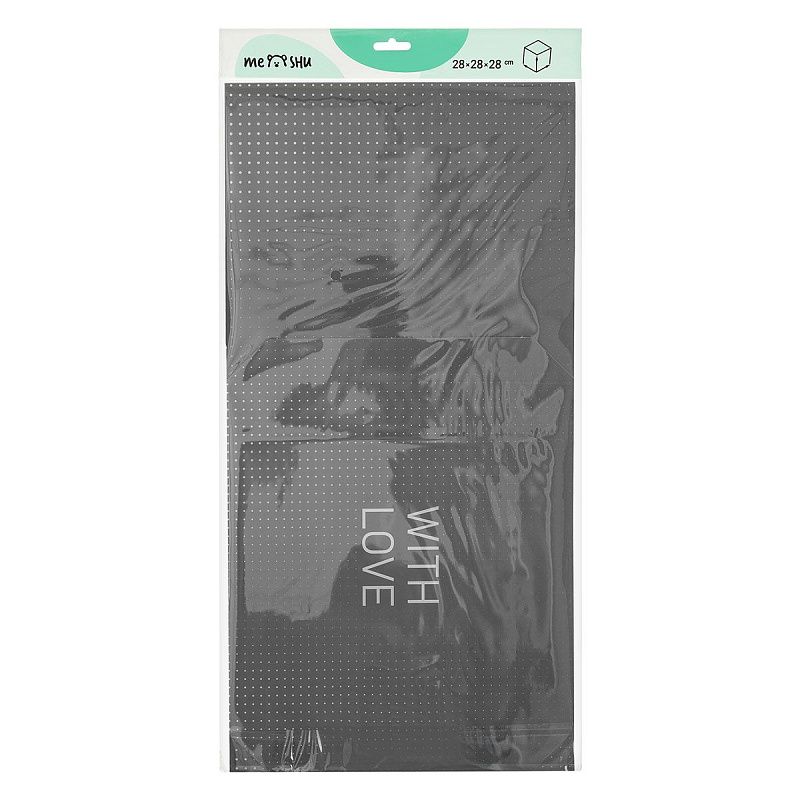 Коробка складная подарочная MESHU "Черная", (28*28*28см), выборочный лак