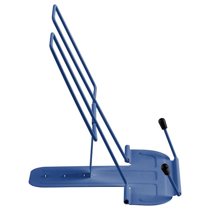 Подставка для книг СТАММ, металлическая, с упором, синяя 