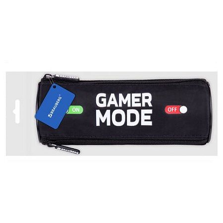 Пенал BRAUBERG, 3 отделения, нейлон, 21х7х7 см, "Gamer", 270841 