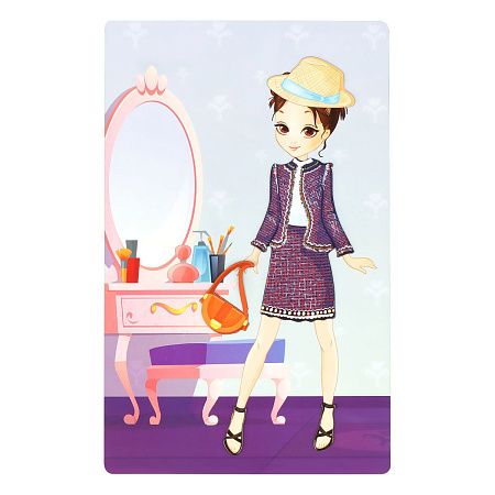 Игра развивающая на магнитах ТРИ СОВЫ "Одень куклу. Маша и Даша", 47 эл. 