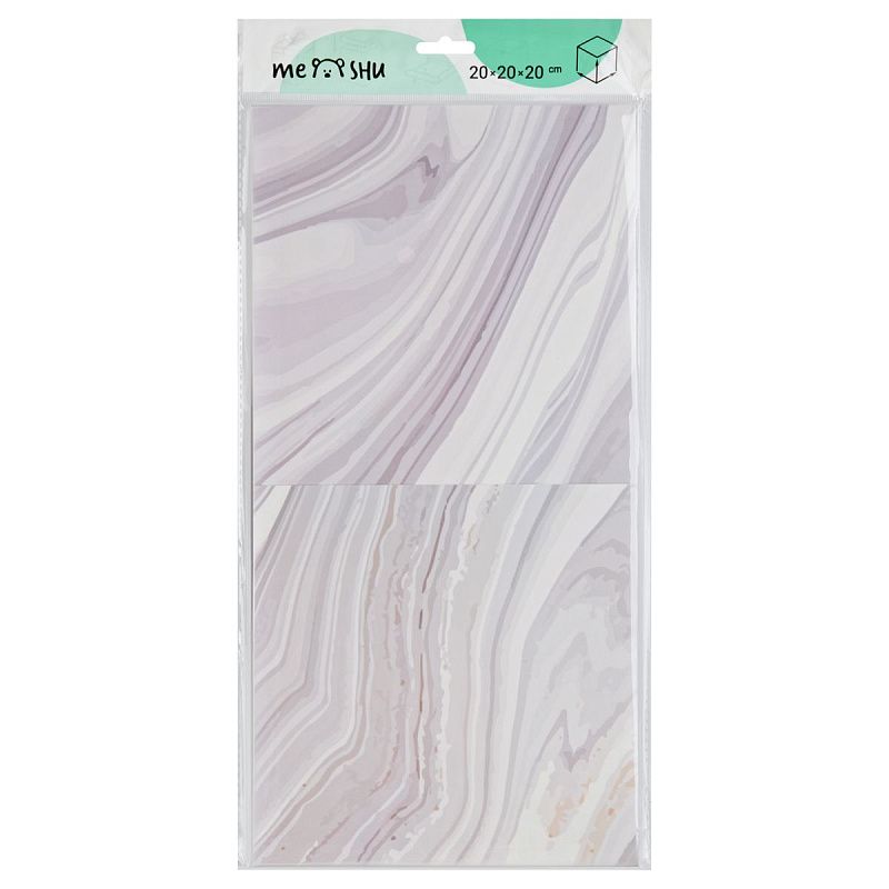 Коробка складная подарочная MESHU "Marble", (20*20*20см), отд фольгой