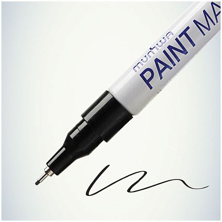 Маркер-краска MunHwa "Extra Fine Paint Marker" черная, 1мм, нитро-основа 