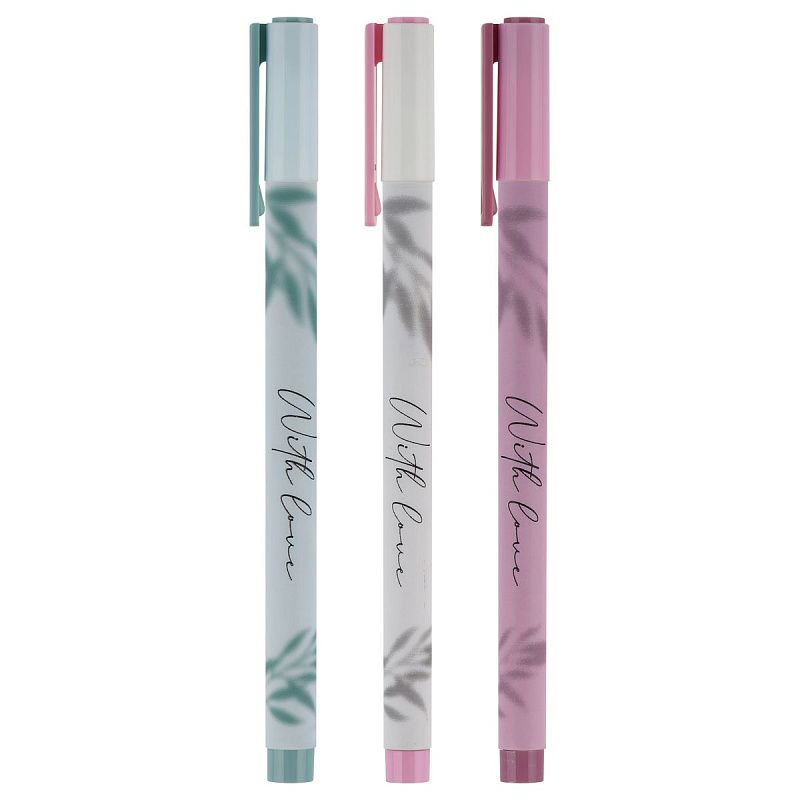 Ручка шариковая MESHU "Grace twigs" синяя, 0,5мм, корпус ассорти 