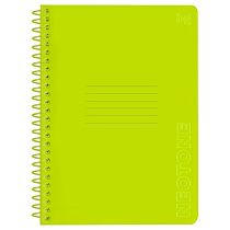 Тетрадь 48л., А5, клетка на пластиковом гребне, BG "Neon. Yellow", пластиковая обложка