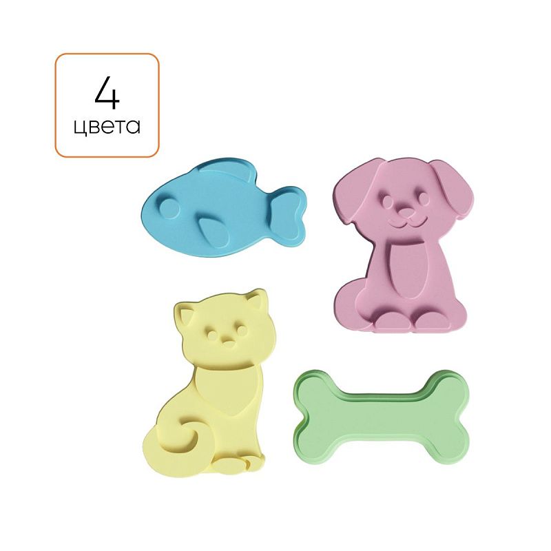 Мелки фигурные для асфальта Гамма "Малыш", ассорти, 16шт., пластиковое ведро 