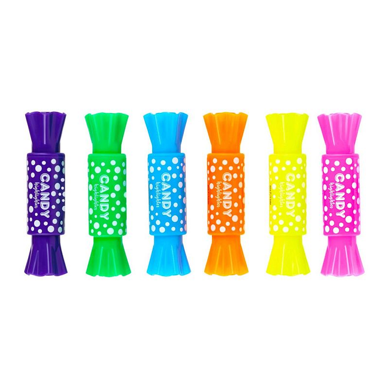 Текстовыделитель двусторонний MESHU "Candy" мини, ассорти, неоновые цвета, 2/4мм 