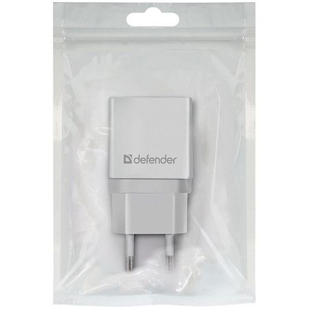 Зарядное устройство сетевое Defender EPA-10, 1*USB, 2.1А output, пакет, белый