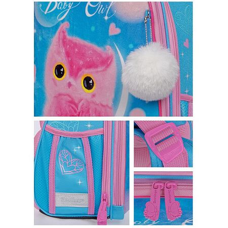 Ранец Berlingo Expert "Plush Owl" 37*28*16см, 2 отделения, 2 кармана, анатомическая спинка 