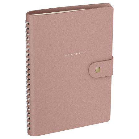 Записная книжка А5 96л. ЛАЙТ, кожзам, скрытый гребень, Greenwich Line "Shimmer. Dusty pink", блок в линию