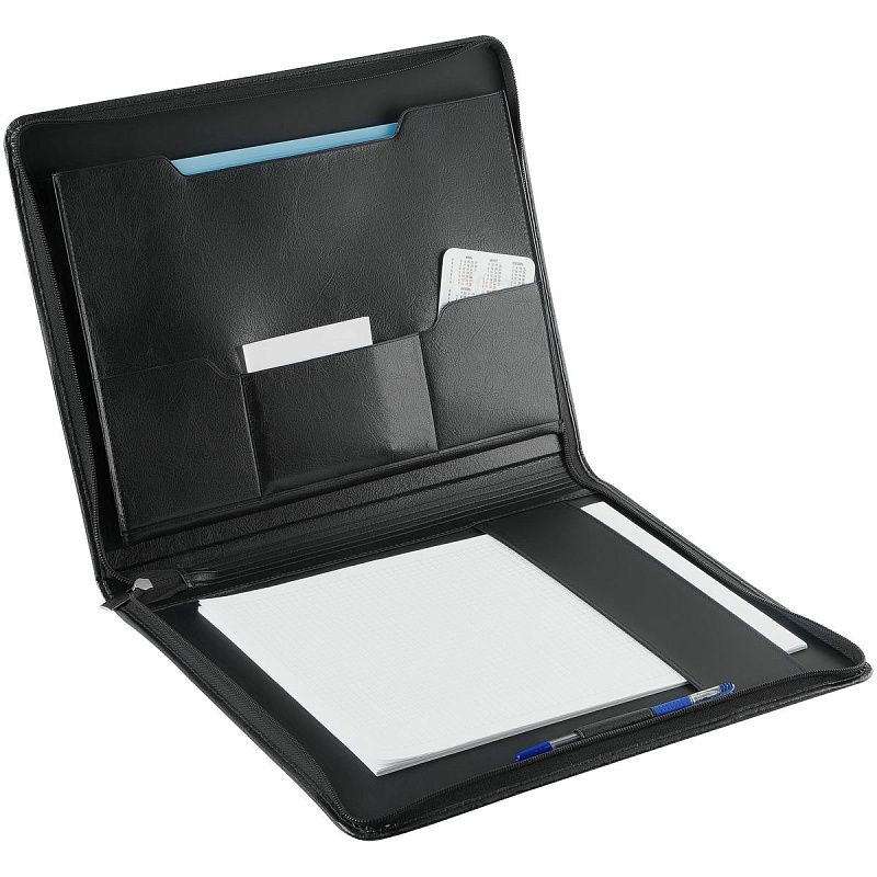 Папка деловая OfficeSpace "Vesta" имп. кожзам, на молнии, блокнот 