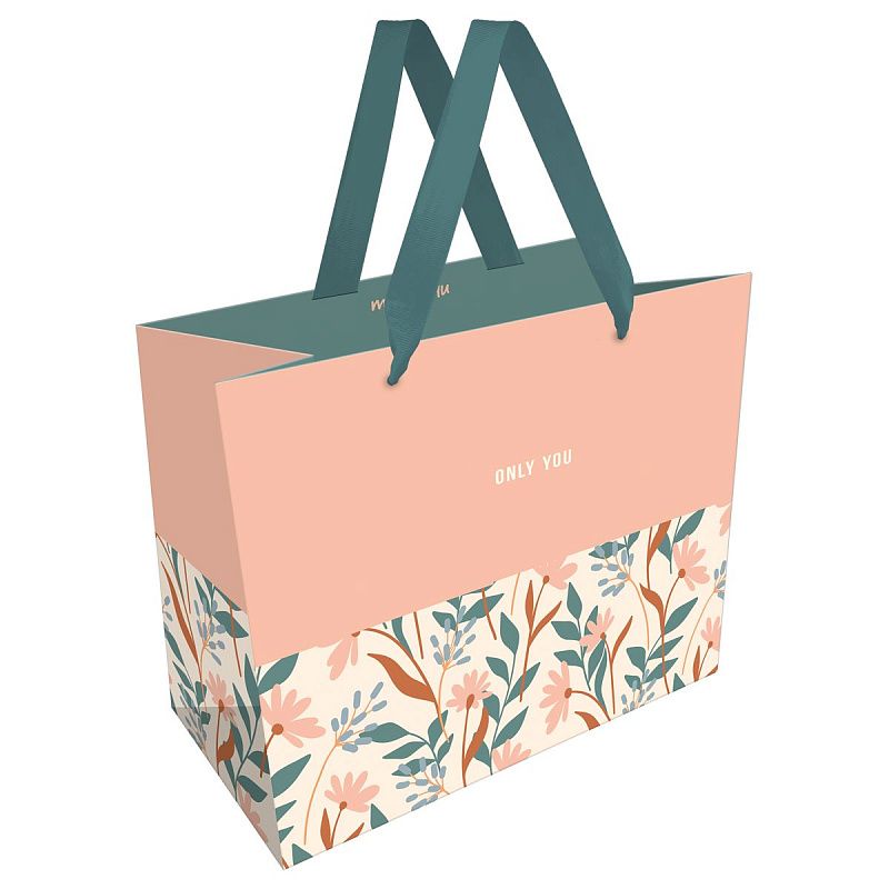 Пакет подарочный 32*26*12см MESHU "Beautiful twigs", фольга, матовая ламинация