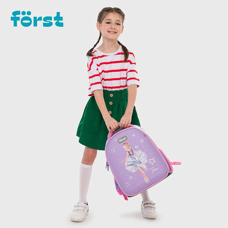 Ранец Först F-Top облегченный "Dance Dream" 36*28*15см, 2 отделения, 2 кармана, анатомическая спинка 