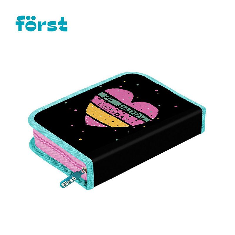 УЦЕНКА - Пенал 1 отделение, 200*140*40 Först "Cool bear", дополнительная откидная секция, полиэстер (осн 366189) 