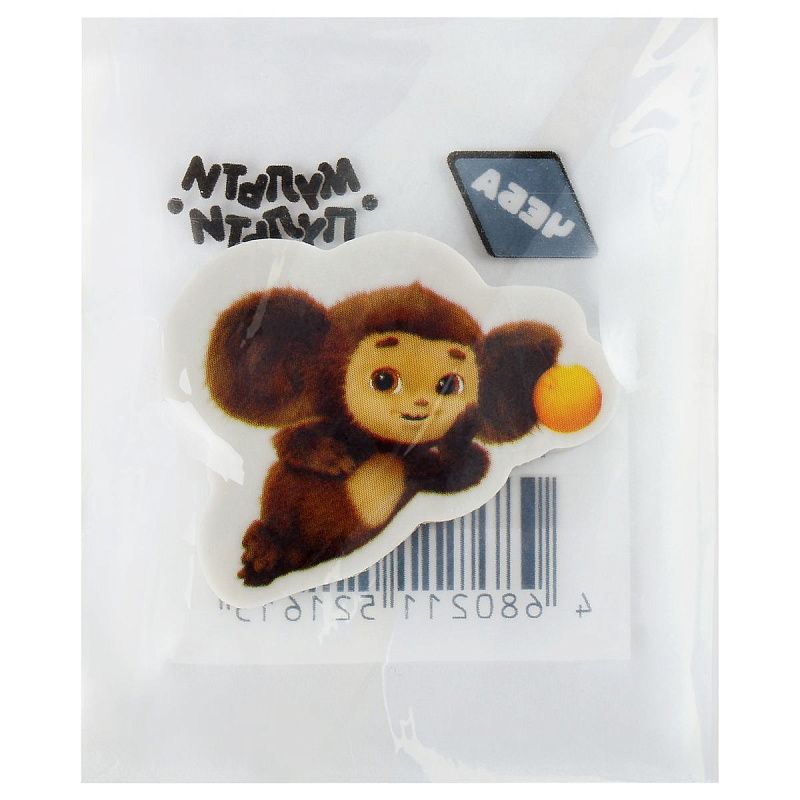 Ластик Мульти-Пульти "Чебурашка", фигурный, термопластичная резина, 40*30*13мм, ассорти 