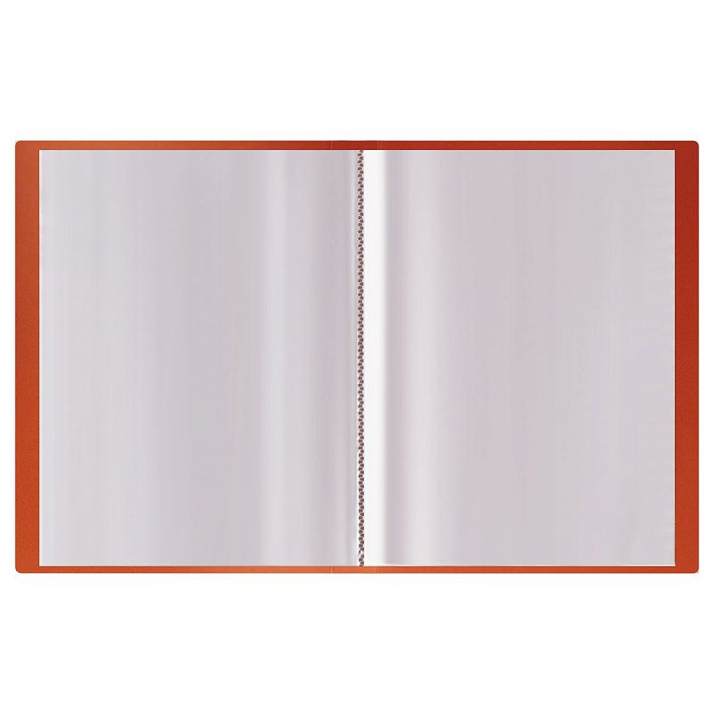 Папка с 40 вкладышами СТАММ "Сияние" А4, 21мм, 700мкм, пластик, оранжевый 