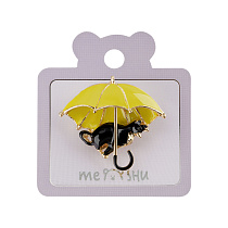 Брошь MESHU "Cat and umbrella", европодвес