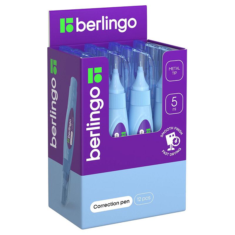 Корректирующий карандаш Berlingo, 05мл, металлический наконечник