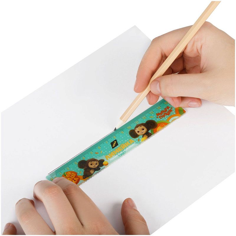 Линейка 15см Мульти-Пульти "Чебурашка", с принтом 