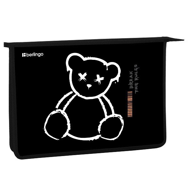 Папка для тетрадей 1 отделение, А4 Berlingo "Beast", 340*245*40 мм, пластик, на молнии