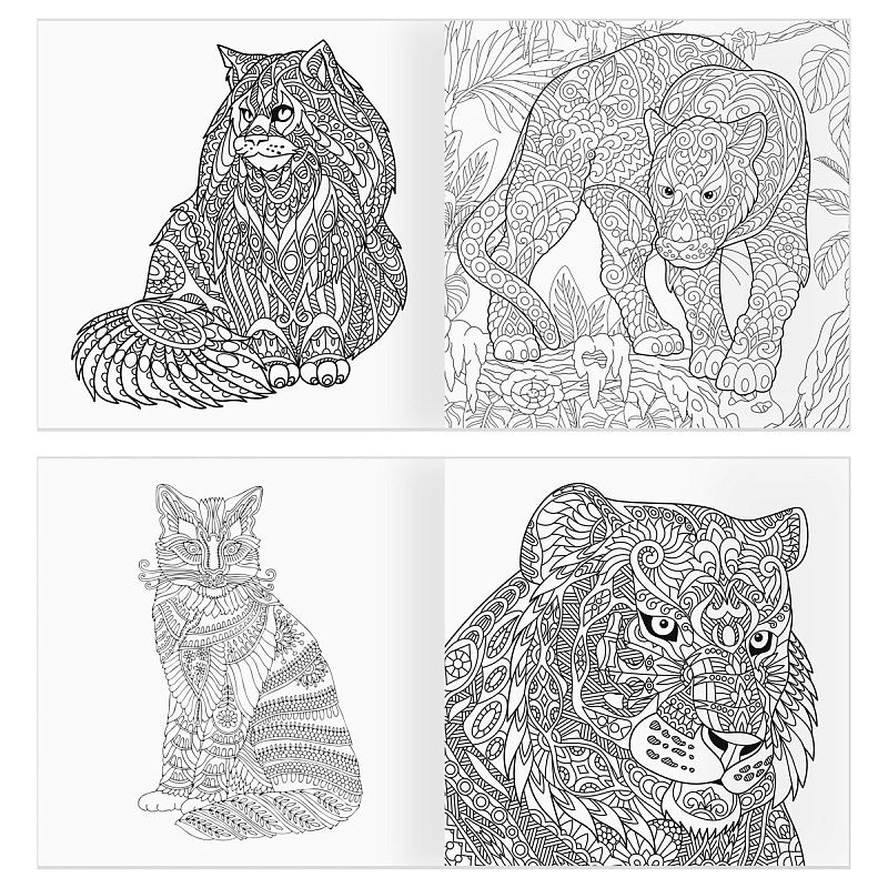 Раскраска для взрослых 228*228 ТРИ СОВЫ "Антистресс-терапия. Такие разные кошки", 64стр., склейка