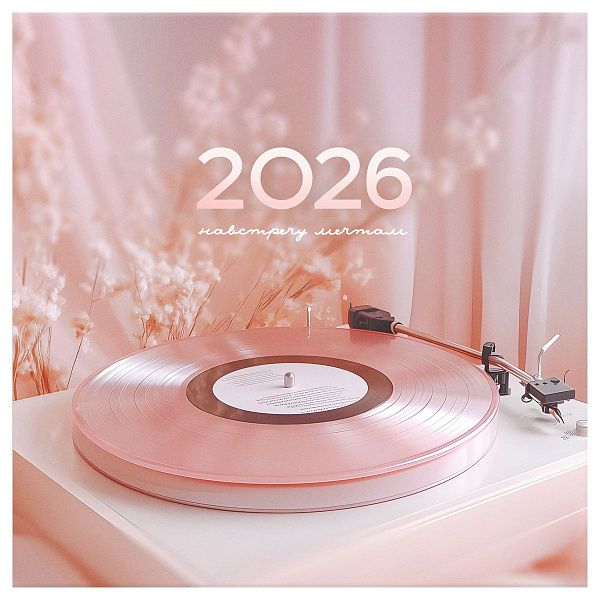 Календарь настенный перекидной на скрепке, 230*230 мм 12л. BG "Розовая мечта", 2026г.