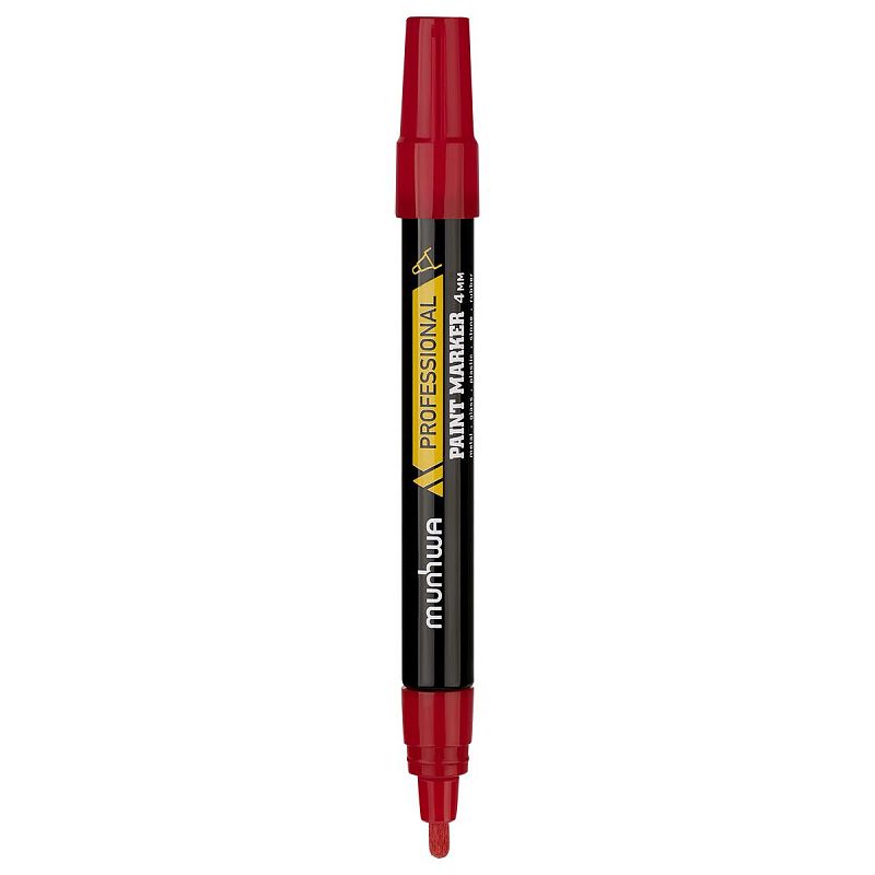 Маркер-краска MunHwa "Professional Paint Marker" красная, 4мм, нитро-основа 